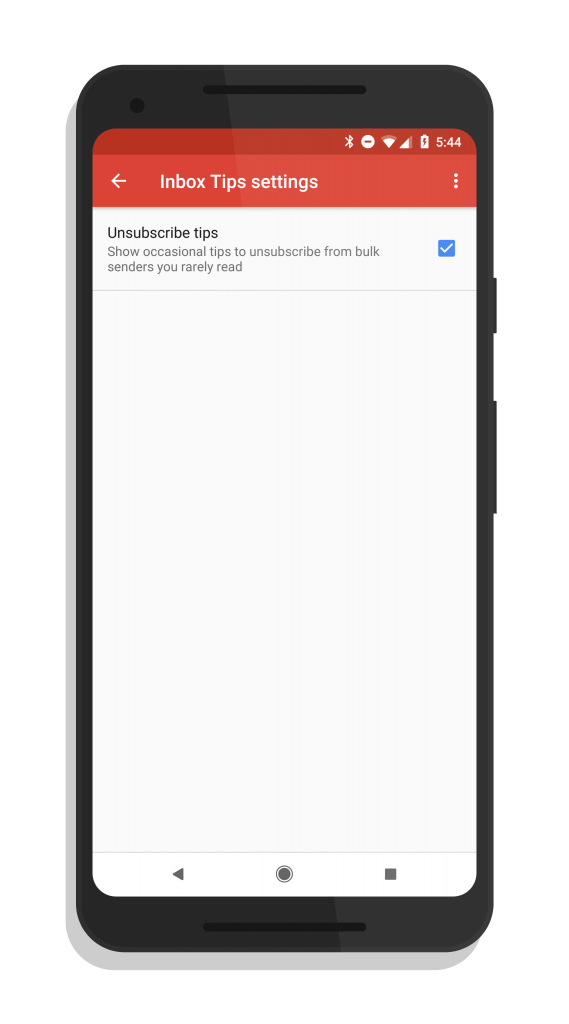 Gmail Unsubscribe Tip Settings