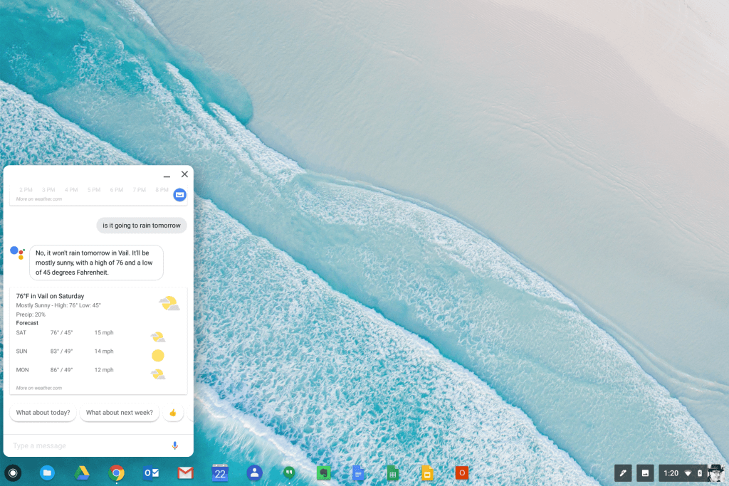 Google Assistant in Chrome OS