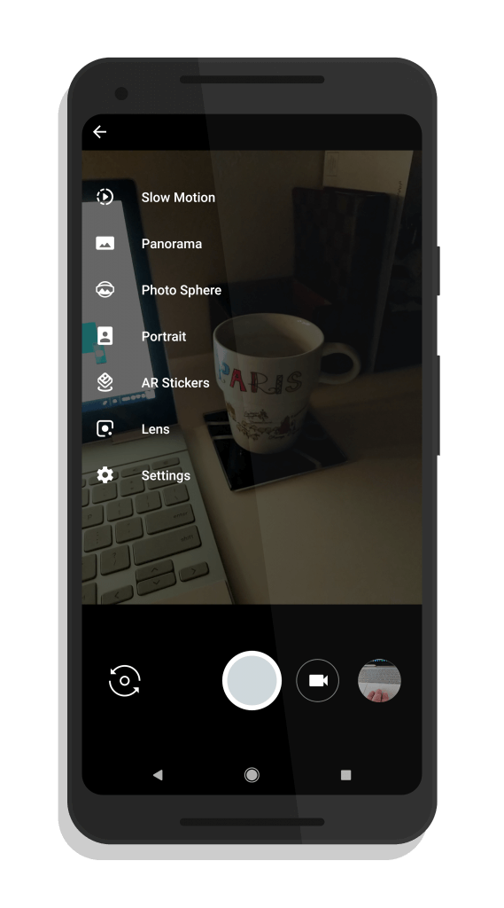 Google Lens Option in Google Camera