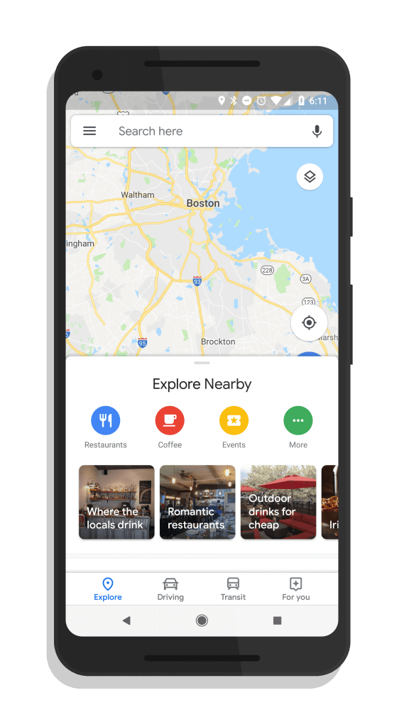 Google Maps Material Design Makeover - June 2018
