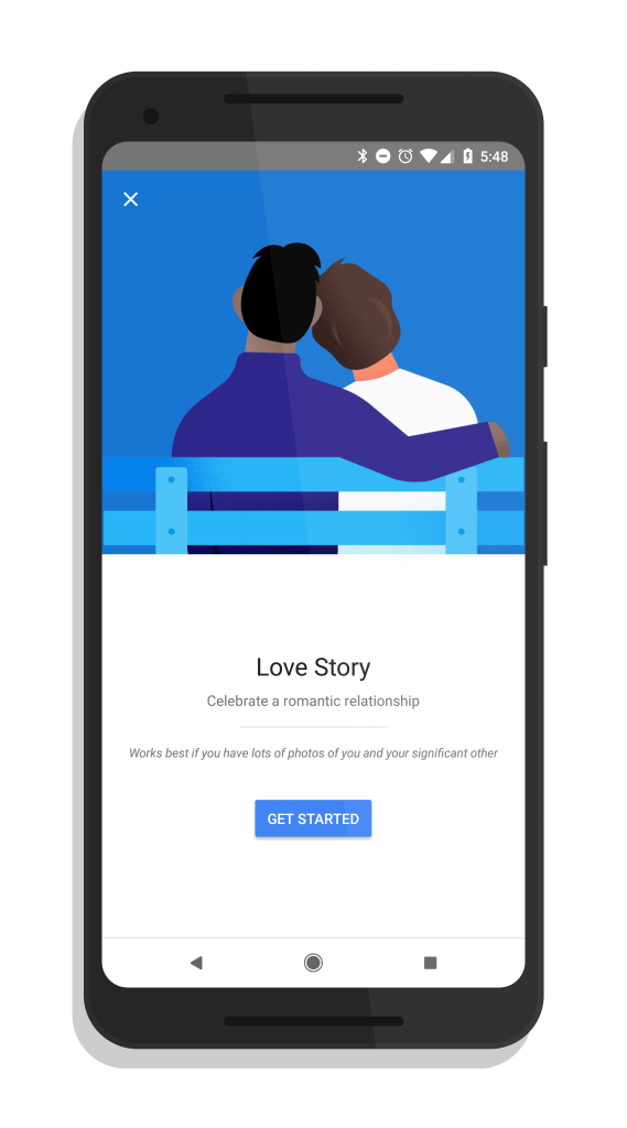 Google Photos Love Story Movie Creator