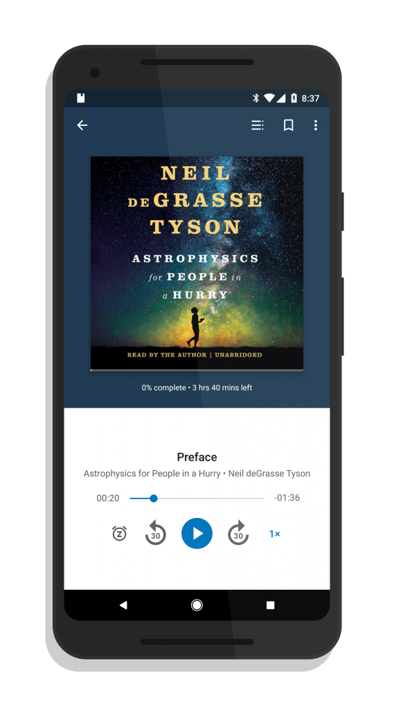 Audiobooks in Google Play Books
