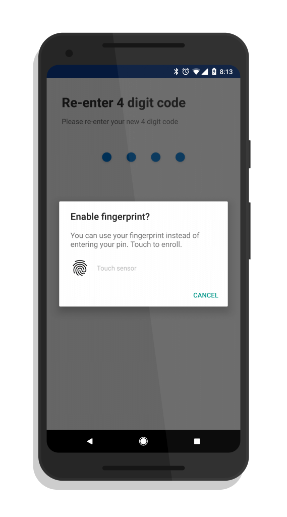 Fingerprint Authentication in OneDrive for Android