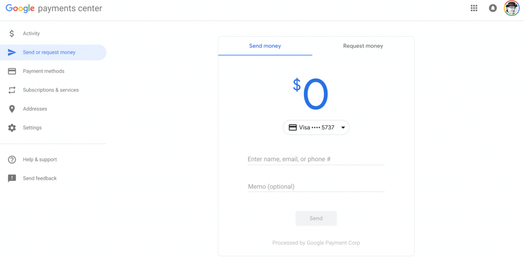 Google Payments Center Material Design