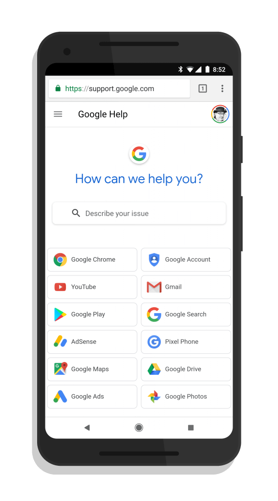 Google Support Site - July 2018