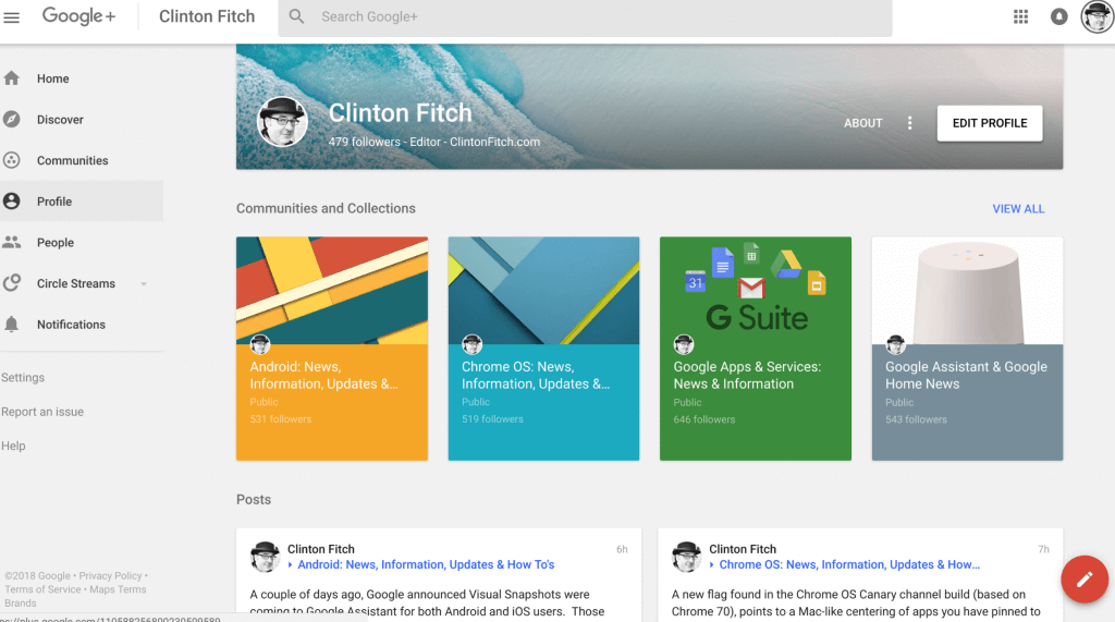 Google+ in Chrome