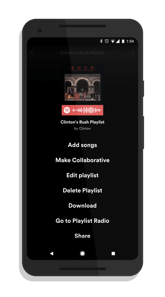 Spotify Playlist Editing Option