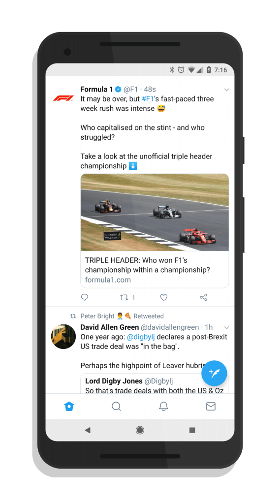 Twitter Bottom Navigation