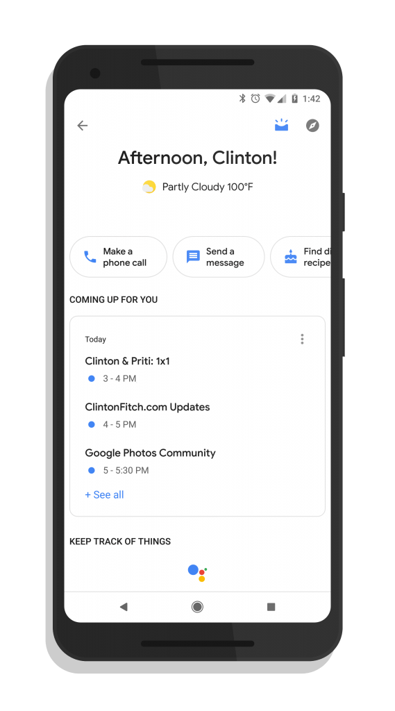 Visual Snapshots in Google Assistant