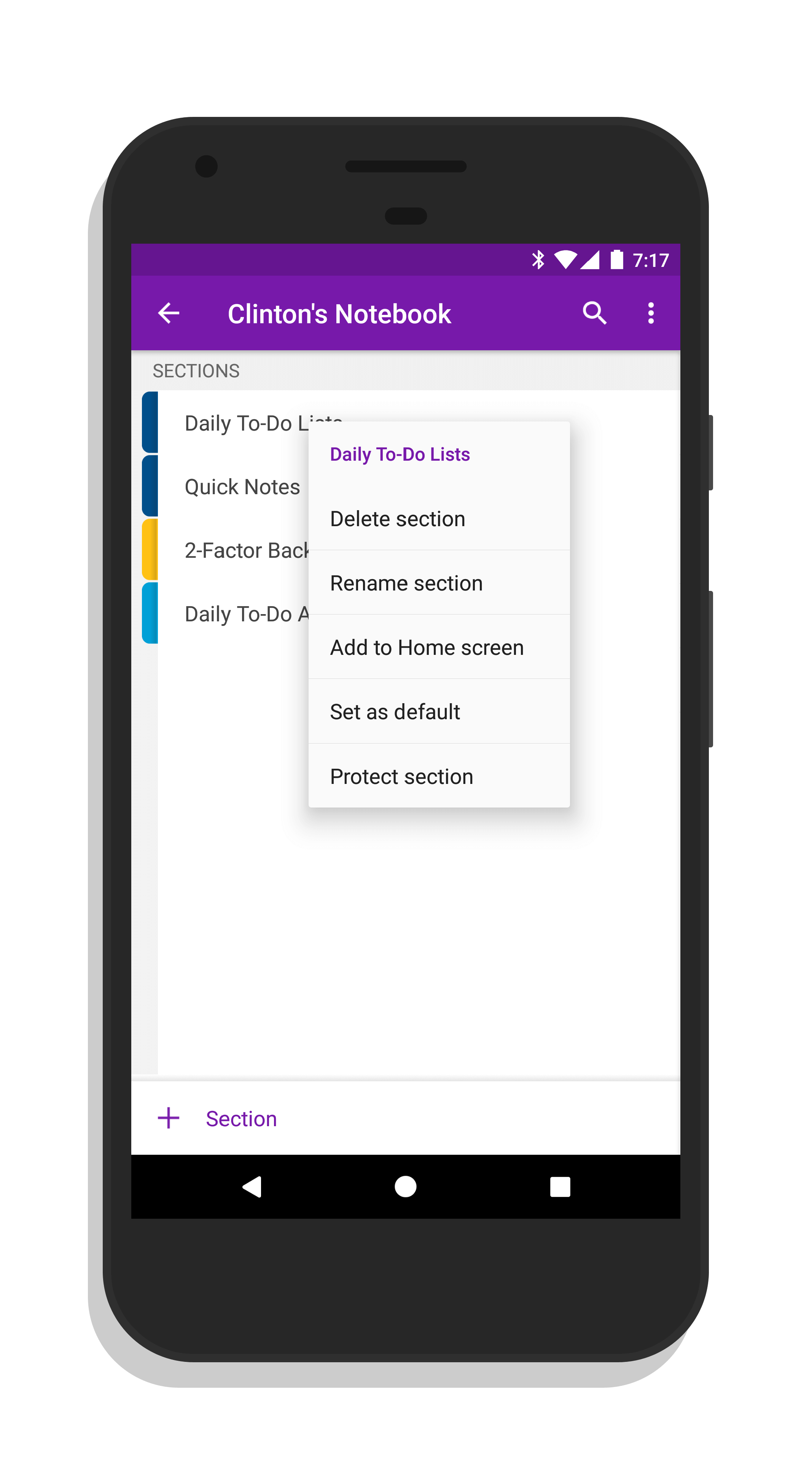 how to use onenote android
