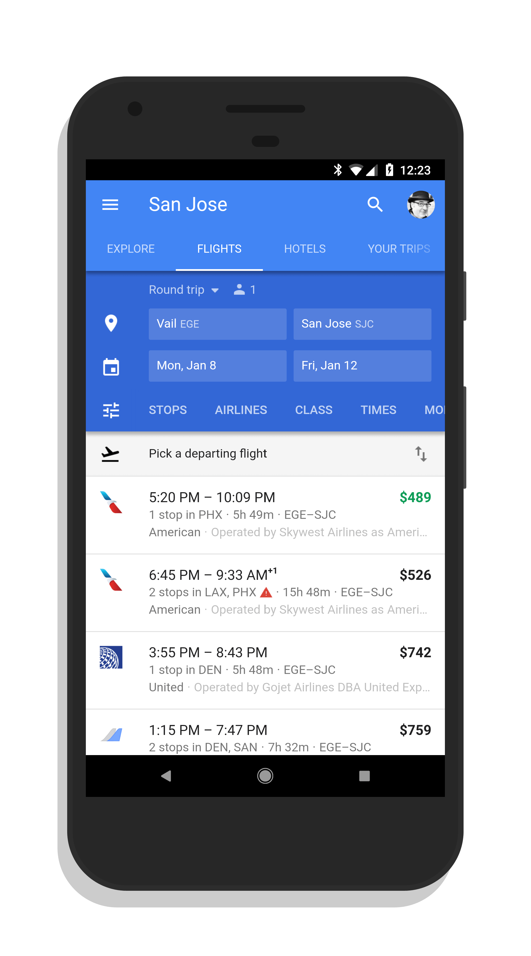 Google Flights Portland 15