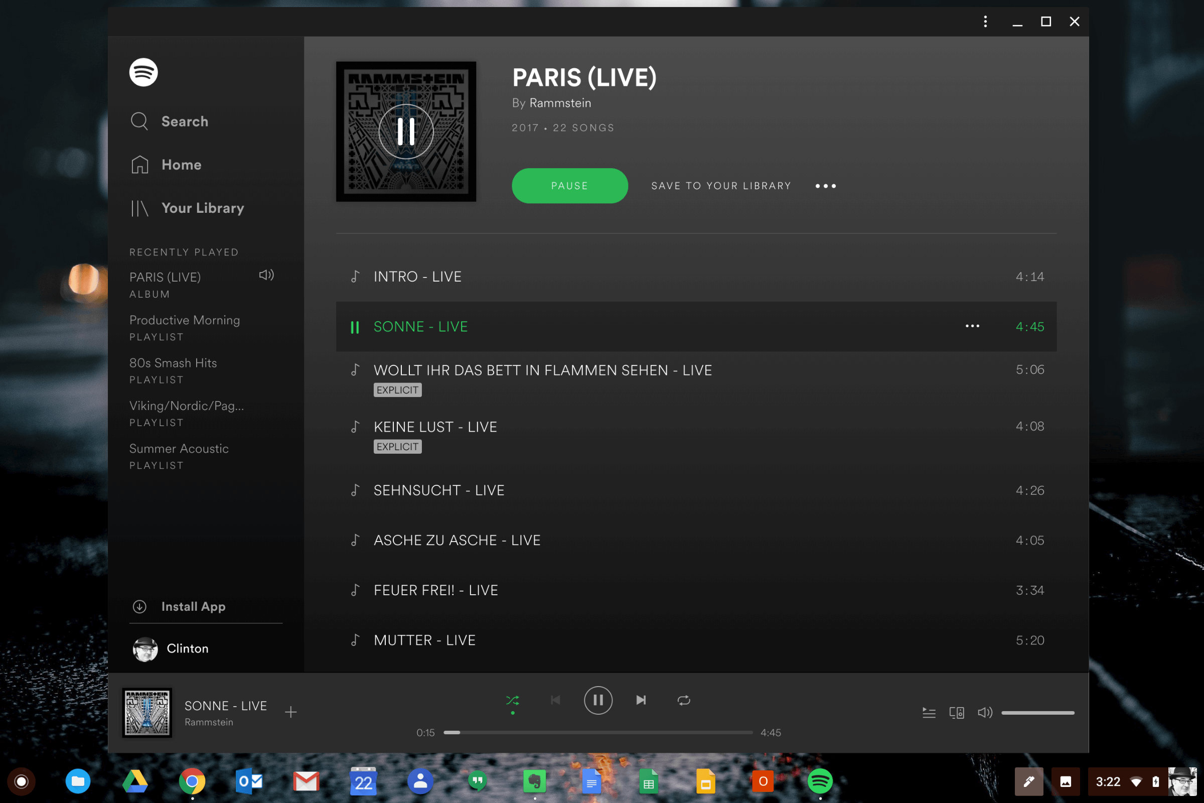change spotify to online